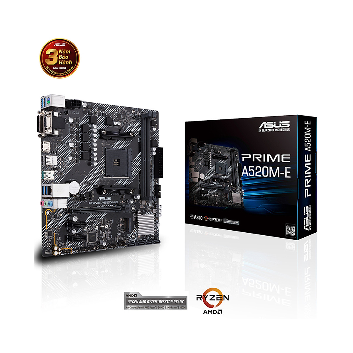 Bo mạch chủ Main Asus A520M-E hổ trợ CPU AMD - Hàng Chính Hãng