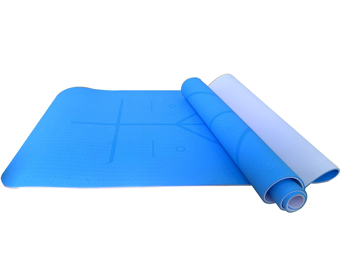 Thảm tập Yoga định tuyến TPE cao cấp tặng kèm túi đựng - chống trơn trượt thấm hút mồ hôi tốt chính hãng DODODIOS - Dây Buộc Chuyên Dụng Tập Yoga