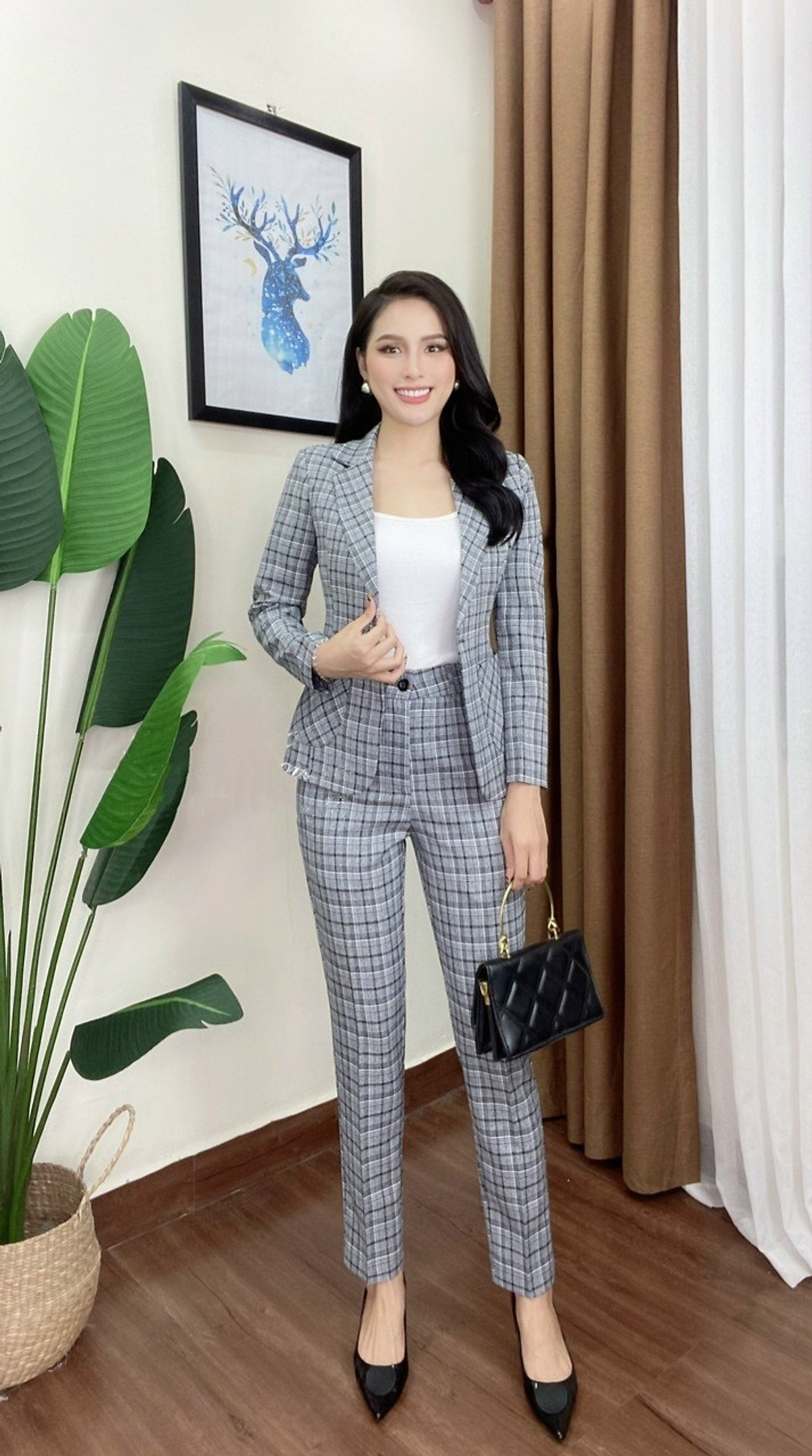 áo Khoác Vest Nữ Kẻ Caro Giá Tốt T082023  Mua tại Lazadavn