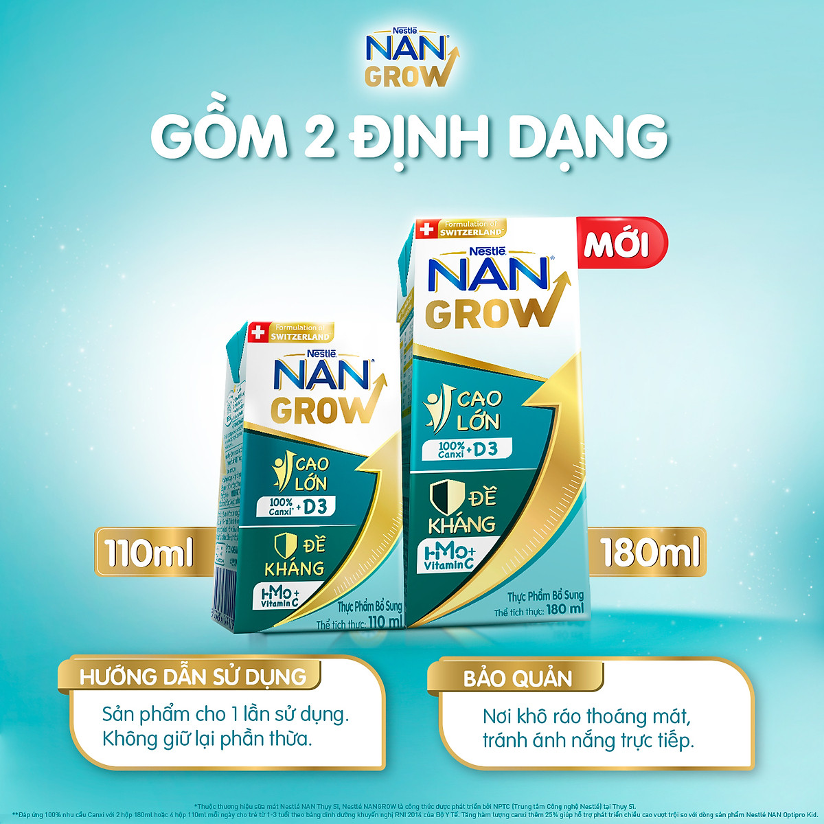 Bộ 2 Thùng 24 hộp Sữa pha sẵn Nestlé NANGROW sữa mát công thức từ Thụy Sĩ 6(4 x 180ml) - (Bé từ 1 tuổi)