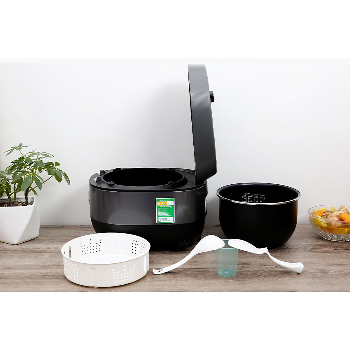 Nồi cơm điện cao tần Kangaroo model KG18RIH2, dung tích 1.8L, công suất 1300W, công nghệ gia nhiệt IH, cho nhiệt tỏa đều, nhanh - Hàng chính hãng
