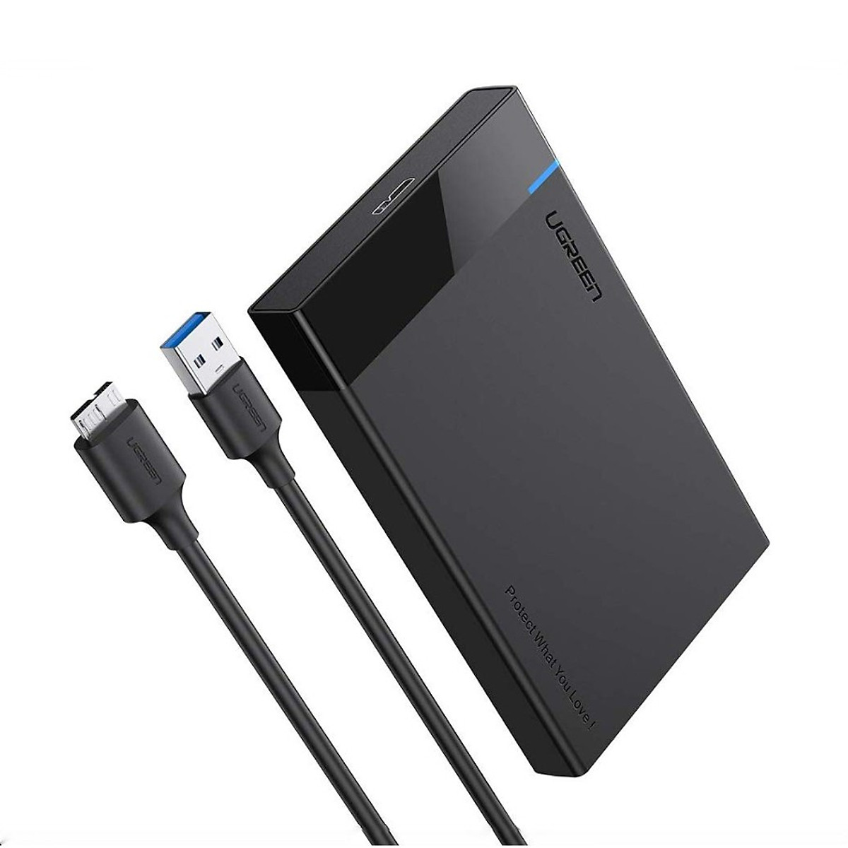 Vỏ hộp đựng ổ cứng SATA 2.0/3.0 2.5 và SSD vỏ nhựa ABS cao cấp (dây dời) UGREEN US221 30848 - Hàng Chính Hãng