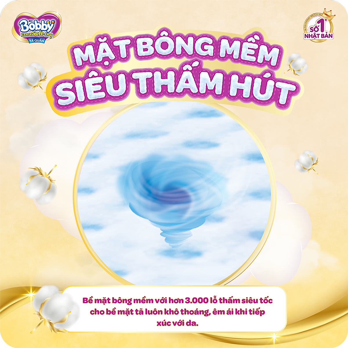 Tã Dán Bobby Siêu Mỏng Gói Cực Đại XXL56 (56 Miếng)