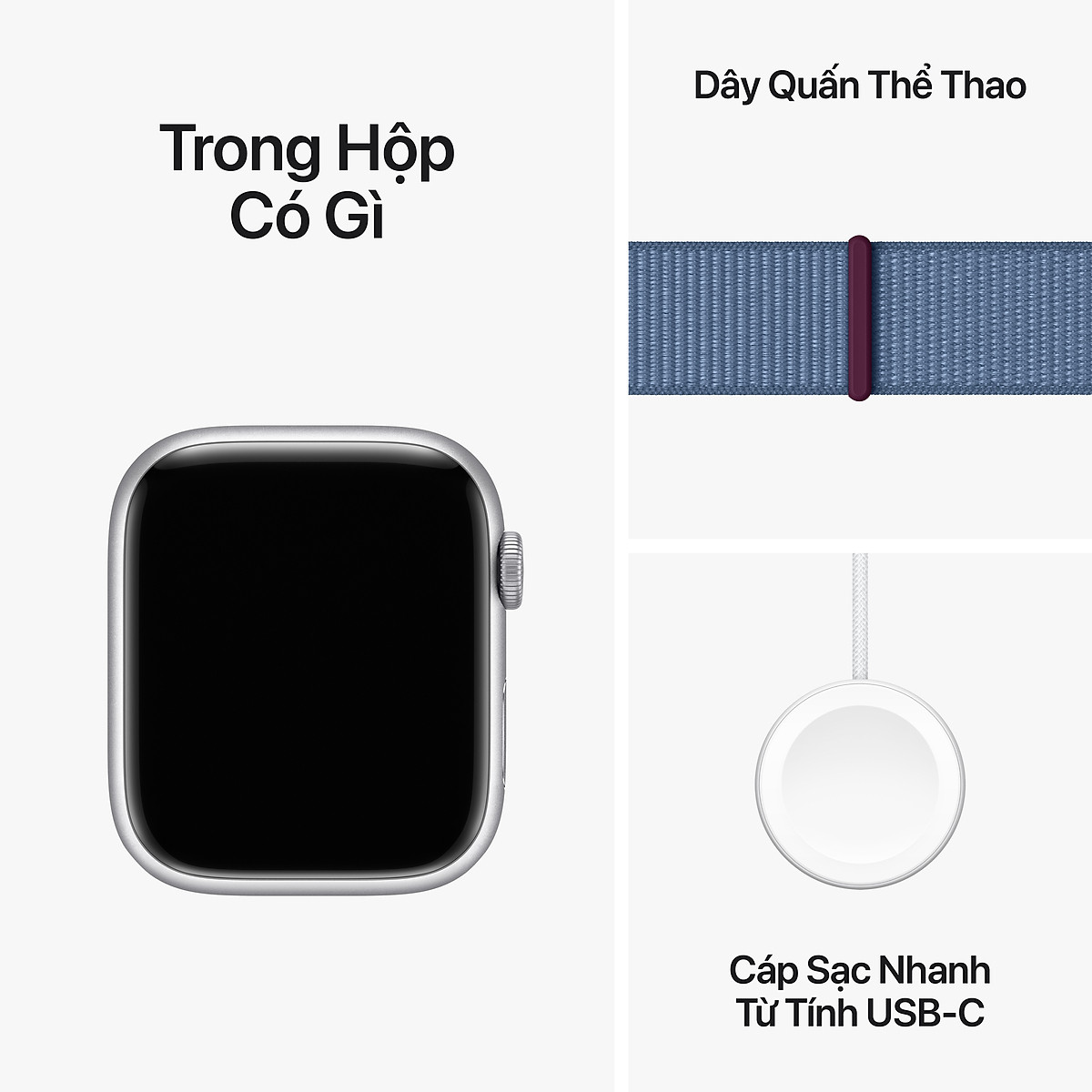 Apple Watch Series 9 GPS Sport Loop (Viền Nhôm, Dây vải)