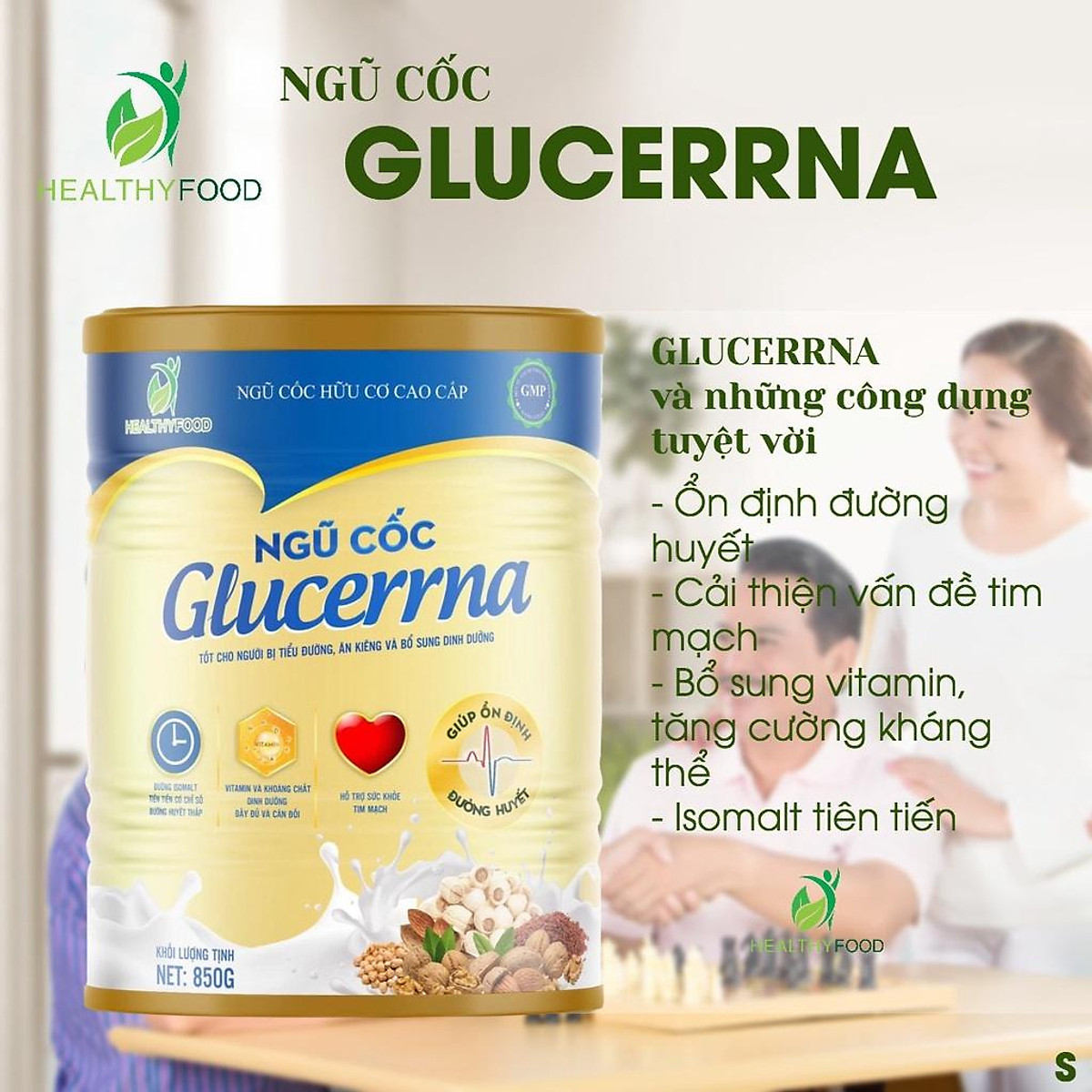 Ngũ cốc hữu cơ cao cấp Glucerrna 450g