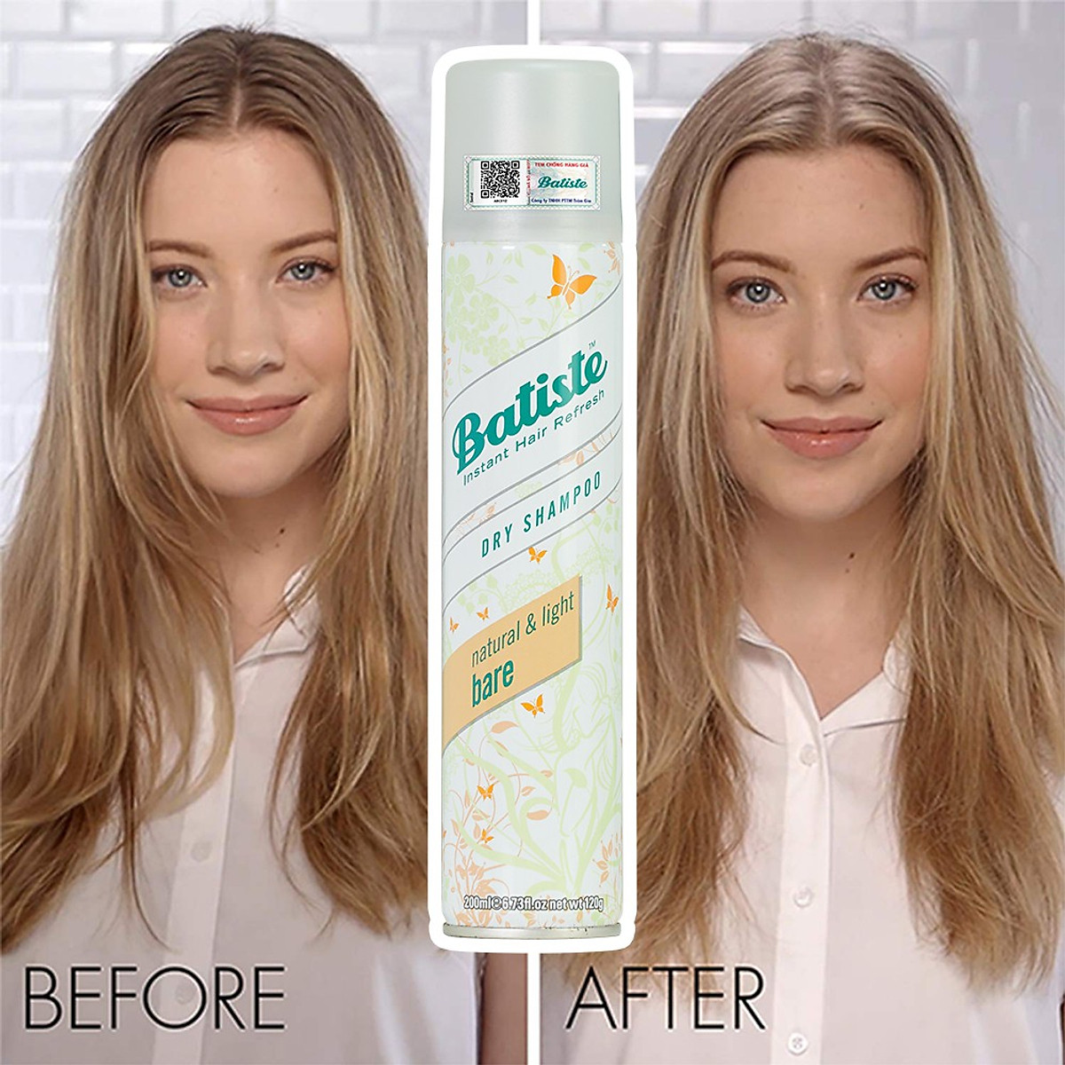 Dầu Gội Khô Batiste Hương Hoa Thiên Nhiên Dịu Nhẹ Batiste Dry Shampoo