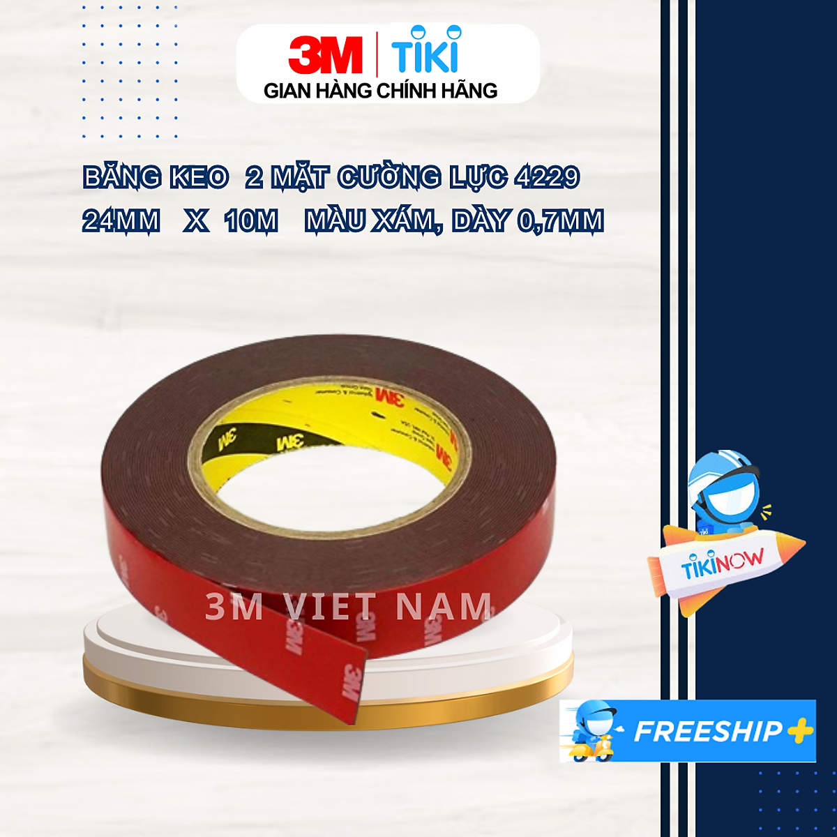 Băng keo cường lực 3M 4229P (Đỏ) 24mmx10m
