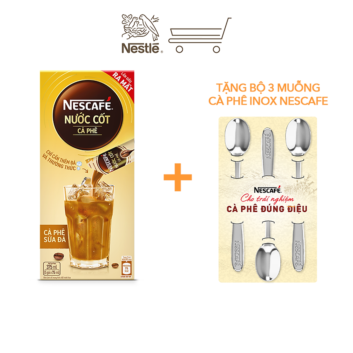 Nước cốt cà phê NESCAFÉ - CÀ PHÊ SỮA ĐÁ (hộp 5 gói)