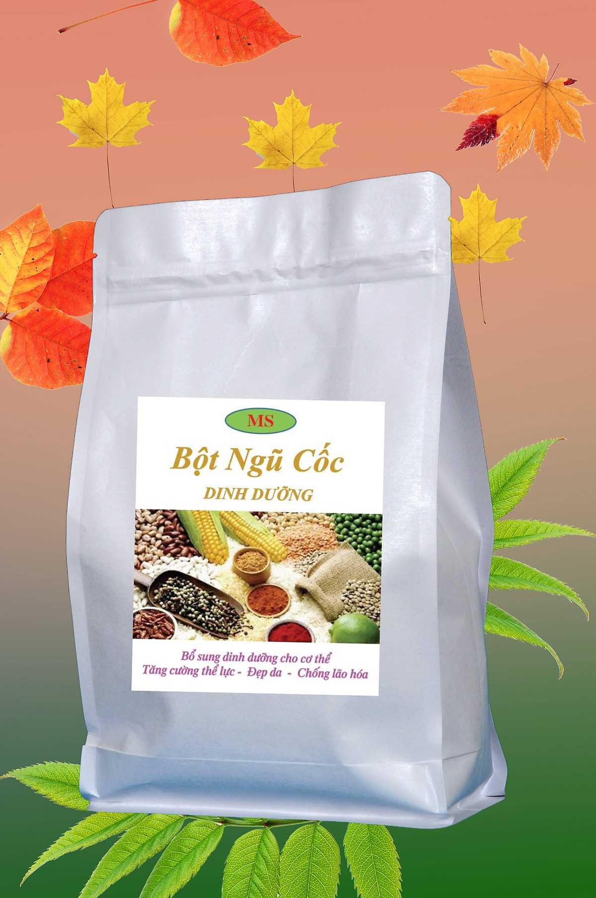 Bột ngũ cốc dinh dưỡng cao cấp 05 loại đậu & hạt ( không đường ) - MS - (500gr)