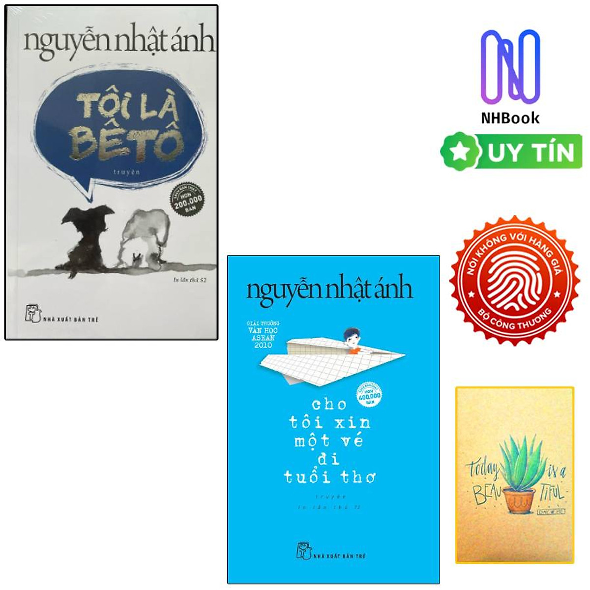 Combo Truyện Dài Nguyễn Nhật Ánh: Tôi Là Bêtô + Cho Tôi Xin Một Vé Đi Tuổi Thơ (2 cuốn/ Tặng kèm Bookmark Green Life)