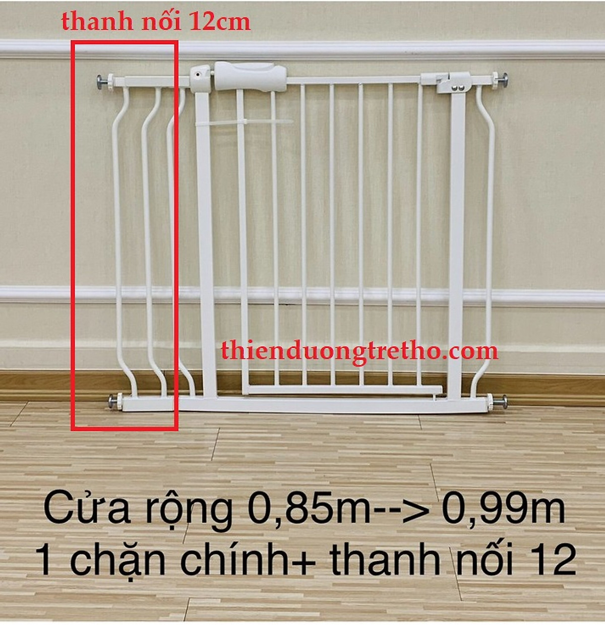 Thanh chắn cửa umoo, thanh chắn cầu thang Umoo an toàn cho Bé [74x85cm]