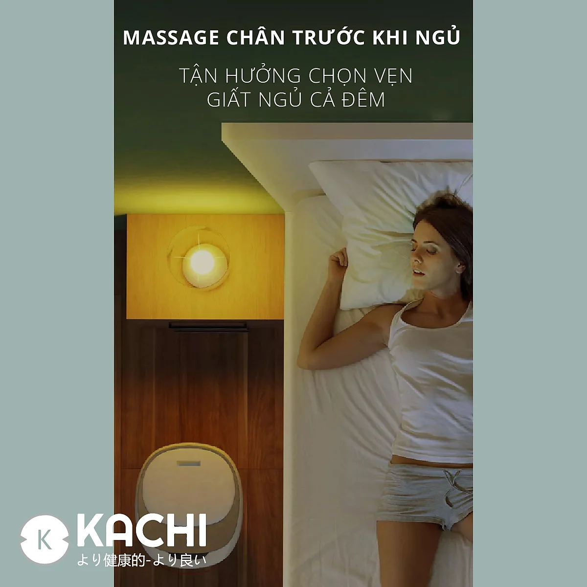 Bồn ngâm chân hồng ngoại massage xếp gọn Kachi MK344 - Hàng chính hãng