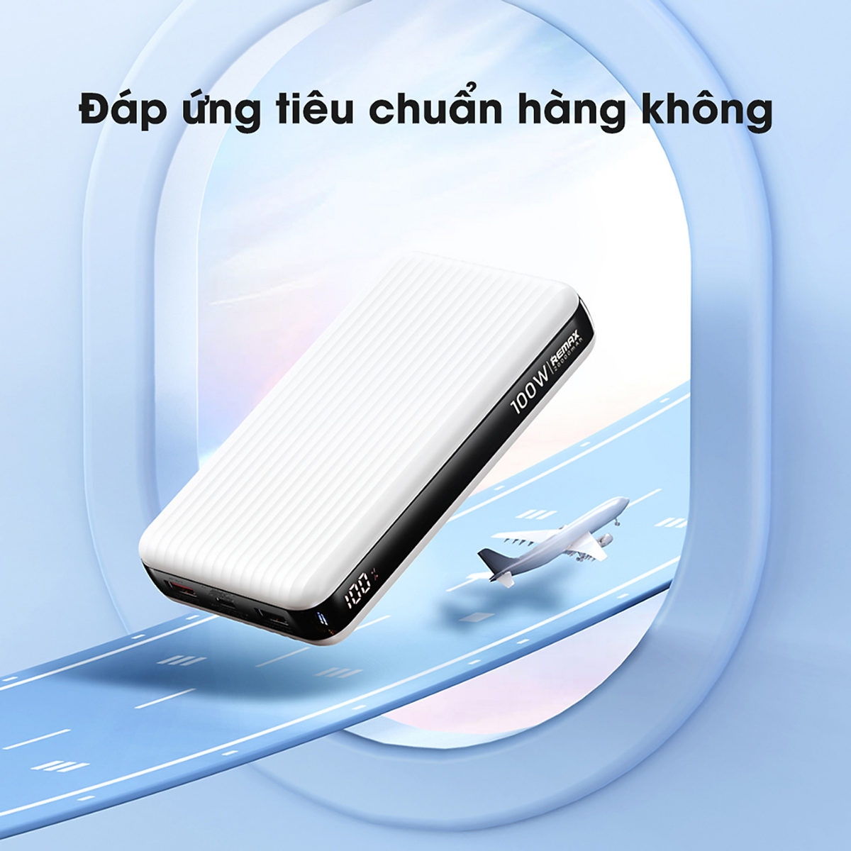 Pin Sạc Dự Phòng 20000mah Remax RPP-508 PD 100W - Hỗ Trợ Sạc Nhanh 100W - Sạc Cho Laptop và Tablet - Output 100W / Input 65W và QC3.0 18W - Hàng Chính Hãng