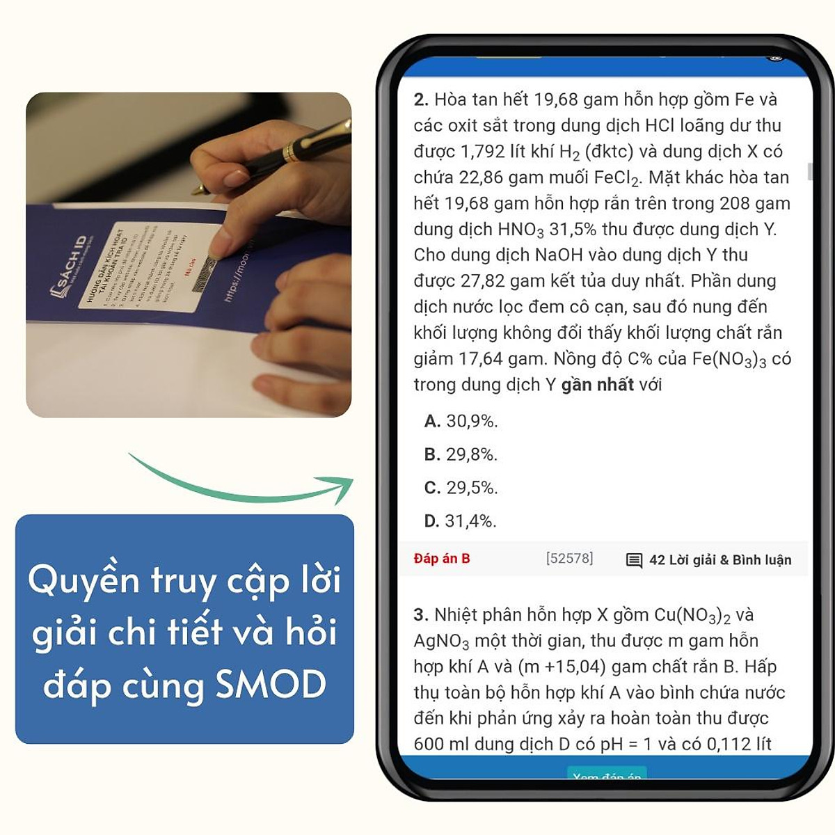 Sách 50 bộ đề minh hoạ môn Hoá học, luyện đề ôn thi thpt quốc gia bản mới nhất moonbook