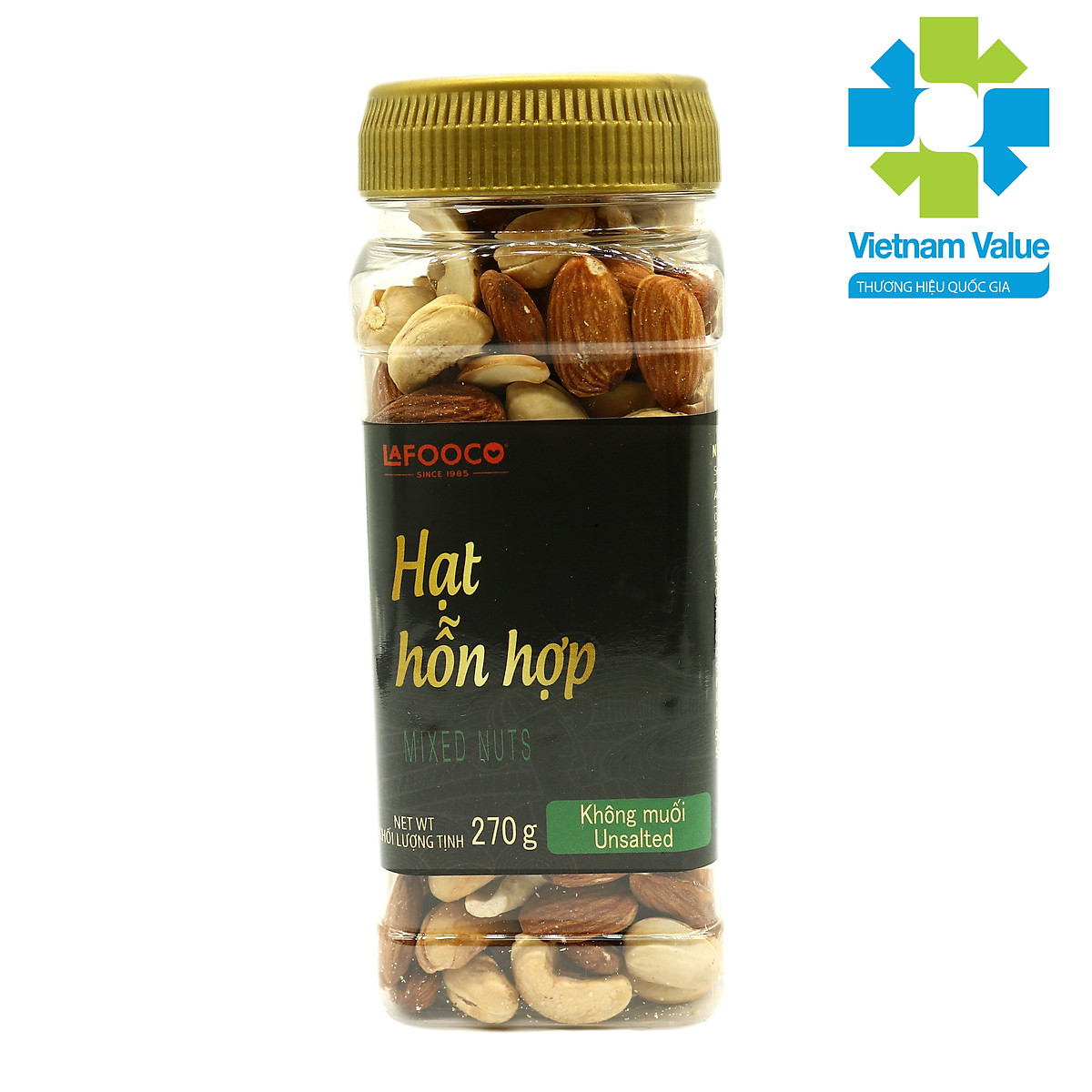 Hạt Dinh Dưỡng Hỗn Hợp 4 Loại Hạt Điều, Hạnh Nhân, Óc Chó, Hạt Dẻ Cười Không Muối LAFOOCO 270g