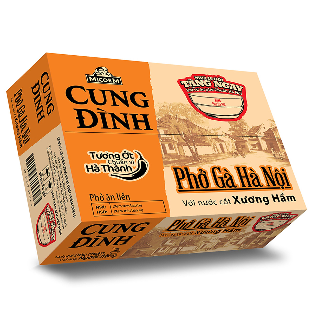Thùng Phở Gà Hà Nội Micoem Cung Đình (30 Gói)