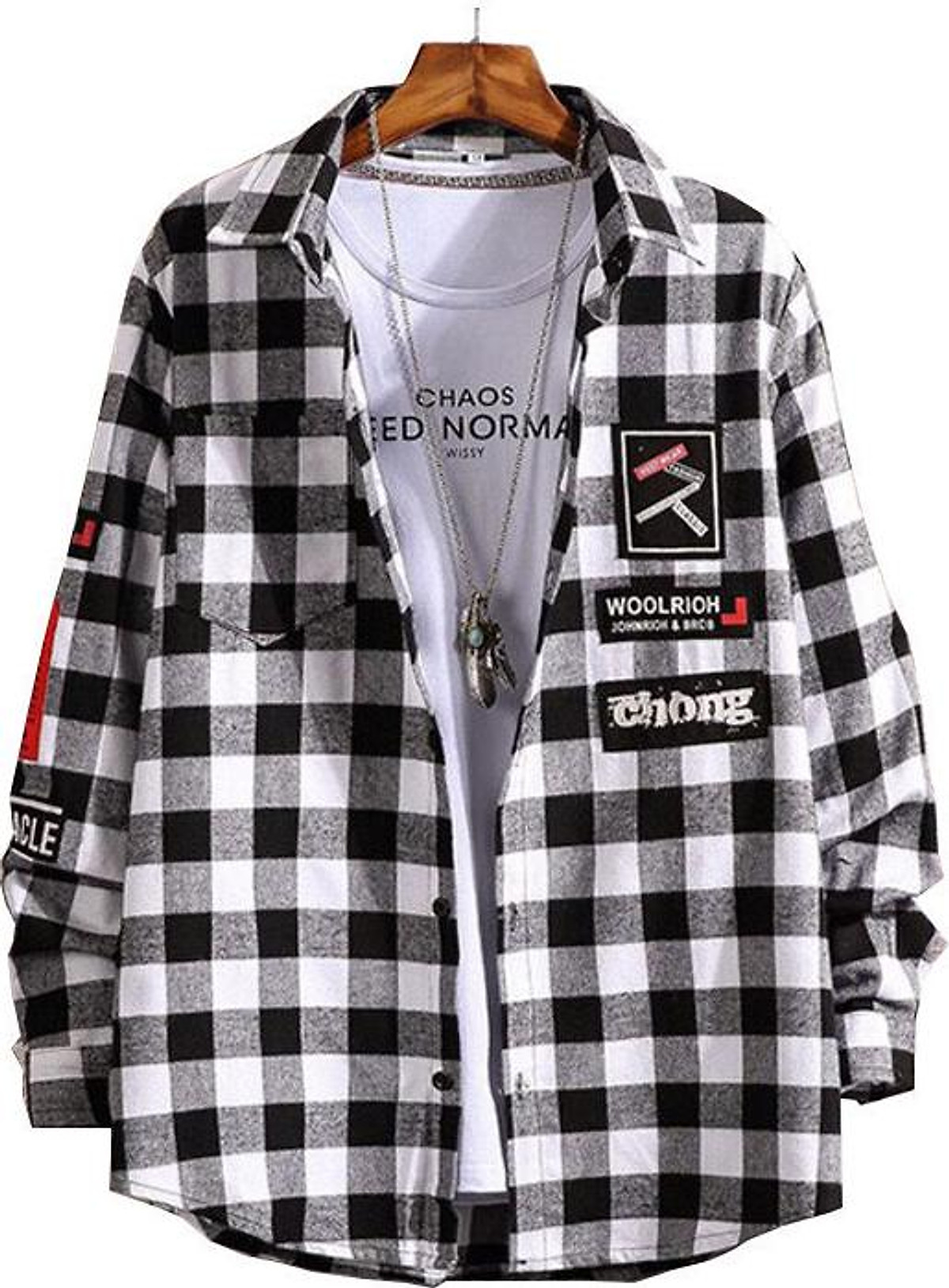 Mua Áo sơ mi caro Unisex nam nữ form rộng mẫu mới - MT01 - Xám - L tại Hương Nemo Style Mua Áo Sơ Mi Caro Unisex Nam Nữ Form Rộng Mẫu Mới - Mt01 - Xám - L Tại Hương Nemo Style