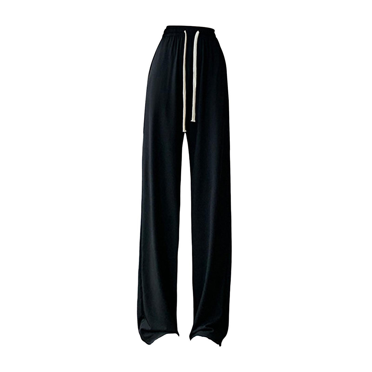 Black Pleated Straight Leg Loose Trousers – LIBÉ