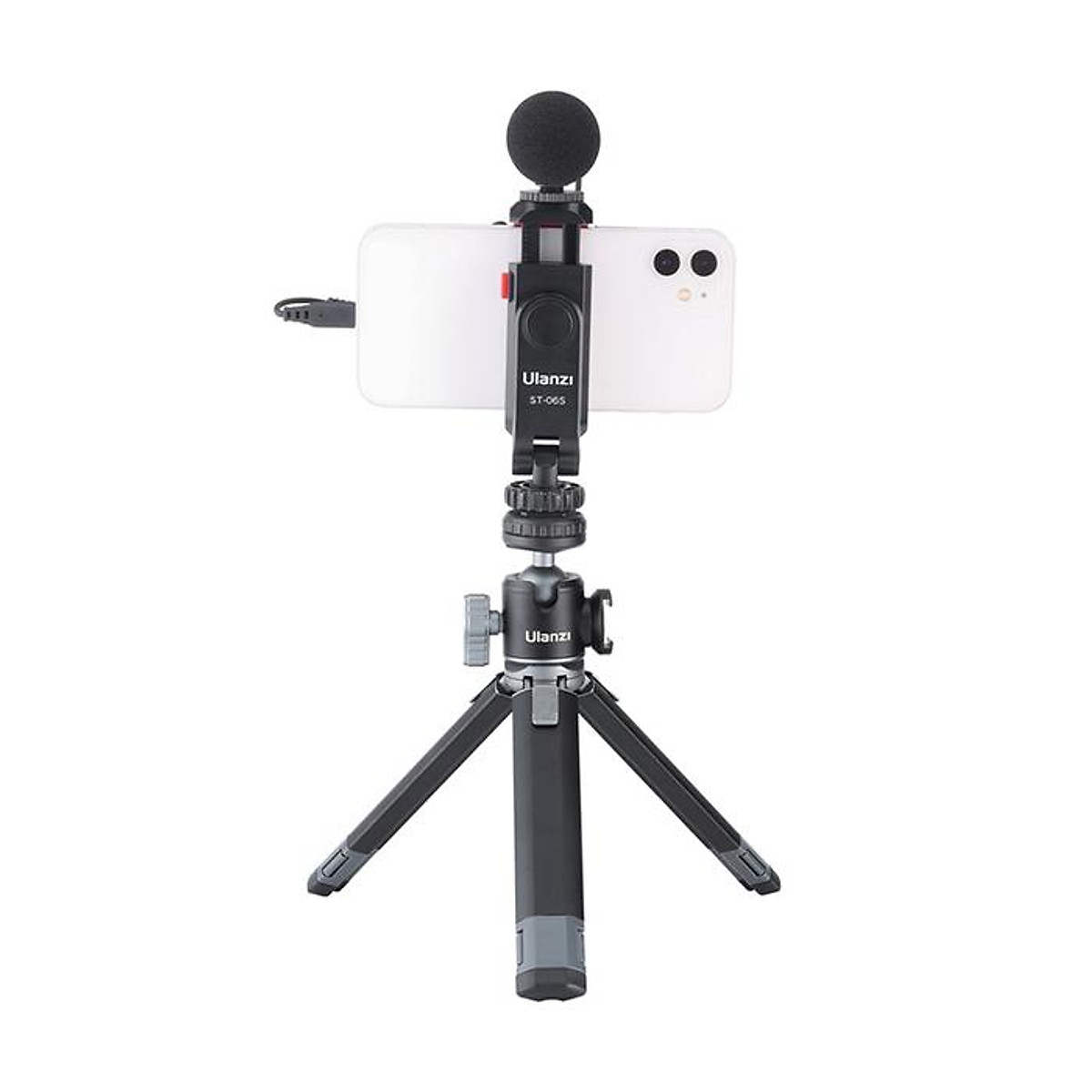Ulanzi ST-06S - Kẹp Điện Thoại Xoay 360°, Hỗ Trợ 2 Ngàm Mở Rộng Gắn Phụ Kiện Micro, Đèn Led - Hàng Chính Hãng