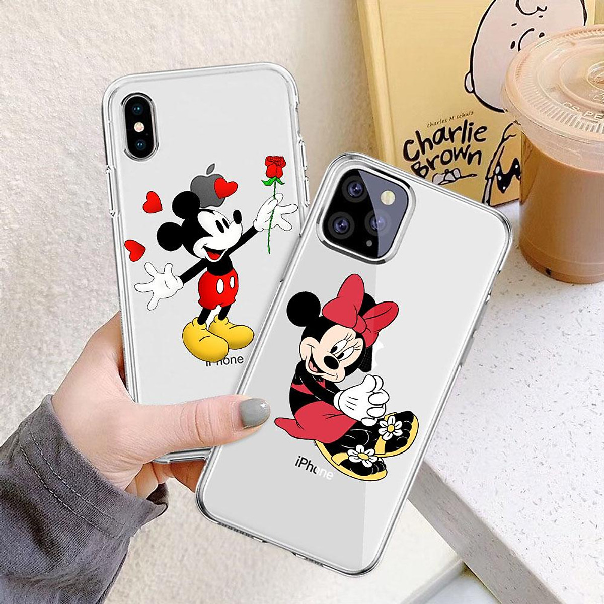 Ốp tản nhiệt sticker cặp đôi chuột mickey bền đẹp dành cho iphone ...