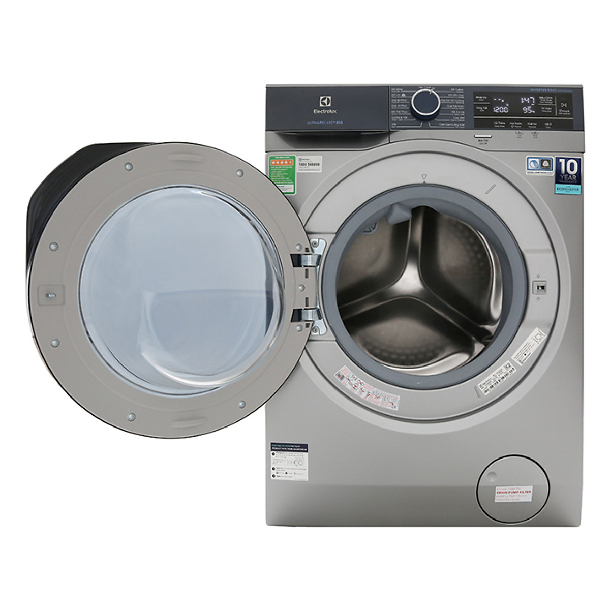Máy Giặt Cửa Trước Inverter Electrolux EWF9523ADSA (9.5kg) - Hàng Chính Hãng (Bạc)