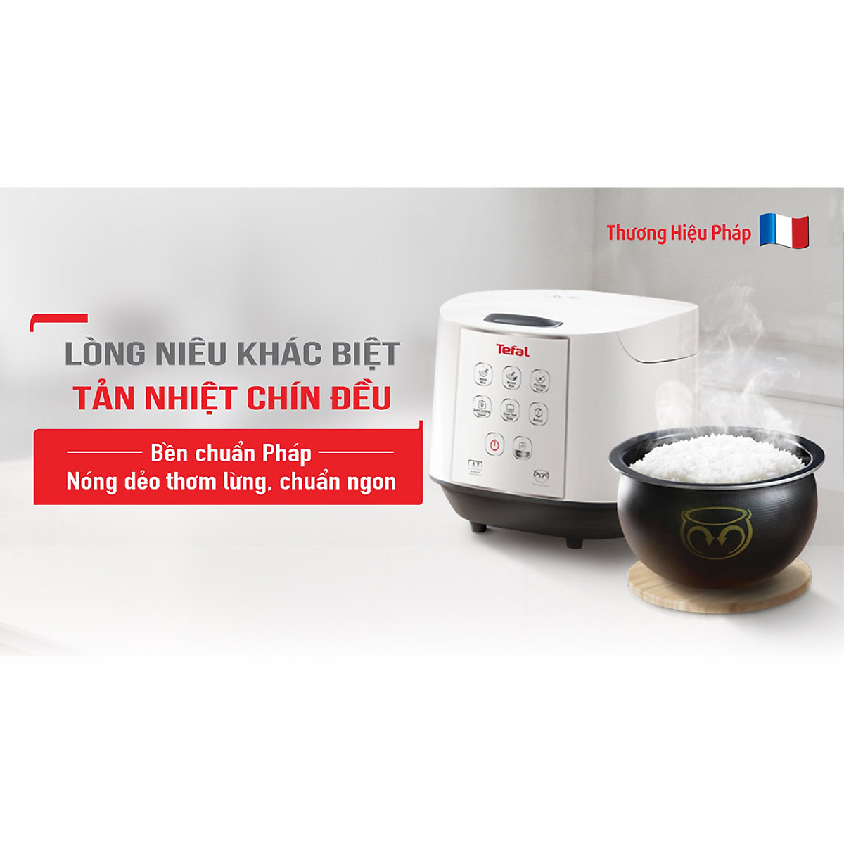 Nồi cơm điện từ Tefal RK732168 1.8L - 750W - Hàng chính hãng