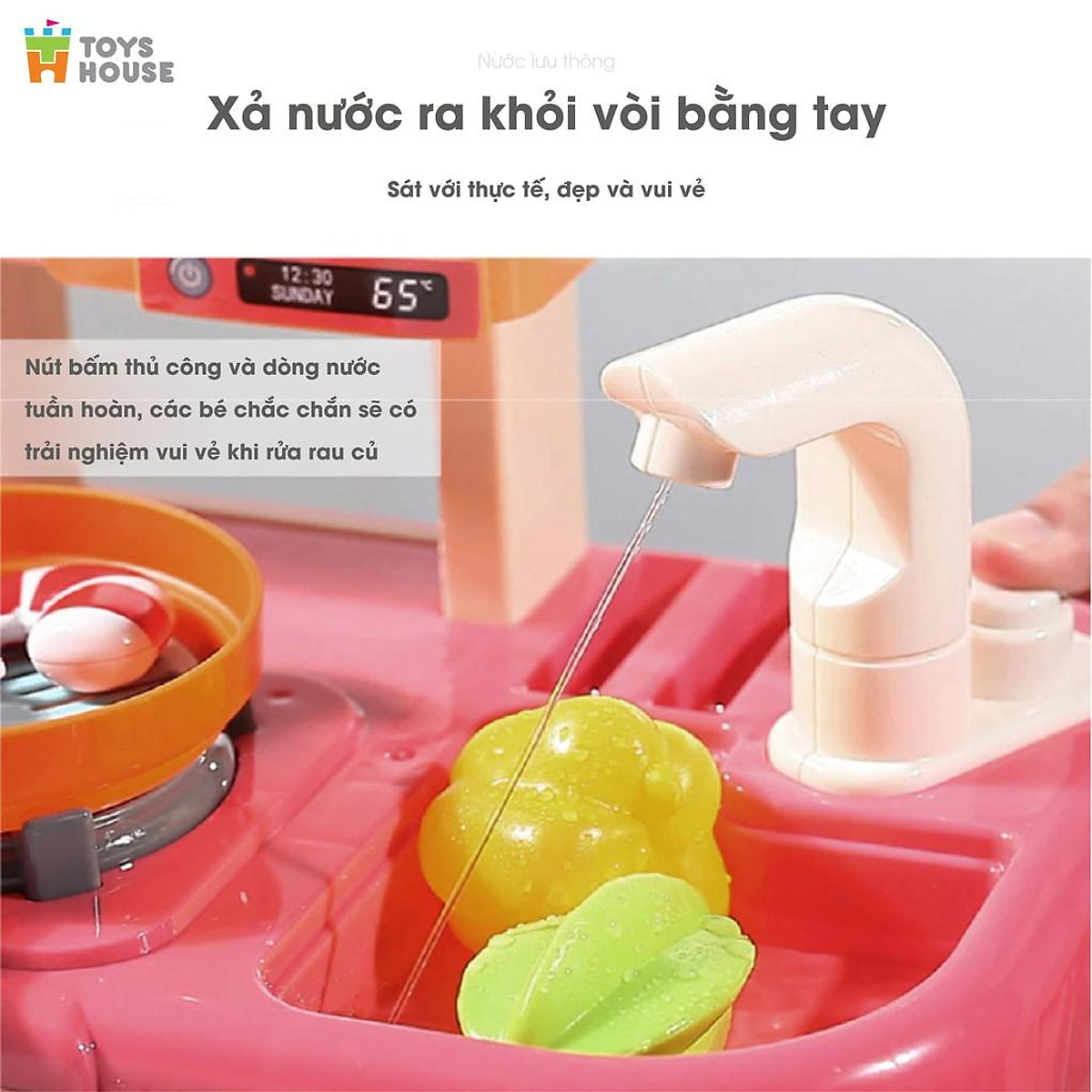 Đồ chơi nấu ăn cho bé/ bộ nhà bếp nấu nướng có vòi nước và bảng vẽ Toyshouse 889-169: đồ chơi hướng nghiệp cho bé
