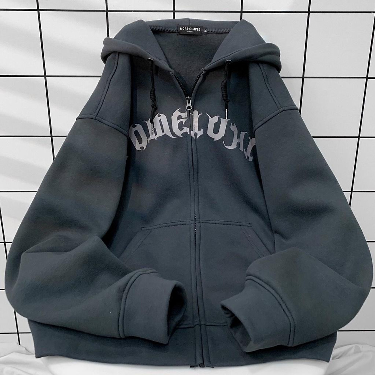 Áo Khoác Hoodie ZIP MAD Form Rộng Vải Nỉ Bông Phong Cách Ulzzang Unisex Áo Khoác Hoodie Zip Mad Form Rộng Vải Nỉ Bông Phong Cách Ulzzang Unisex