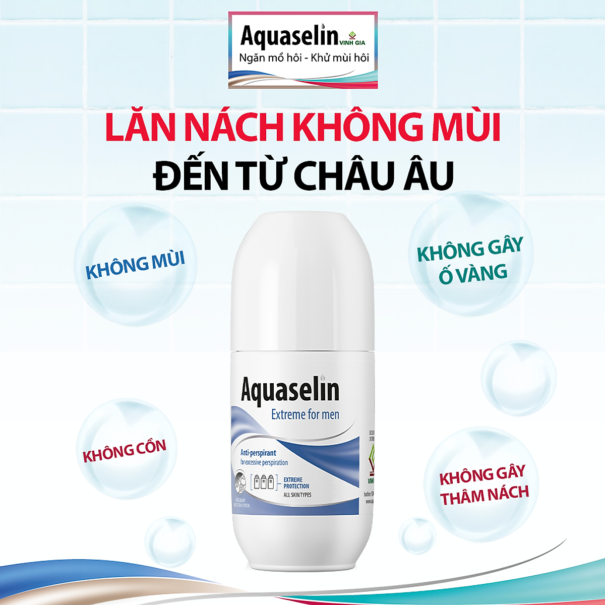 Lăn khử mùi dành cho nam Aquaselin 50ml