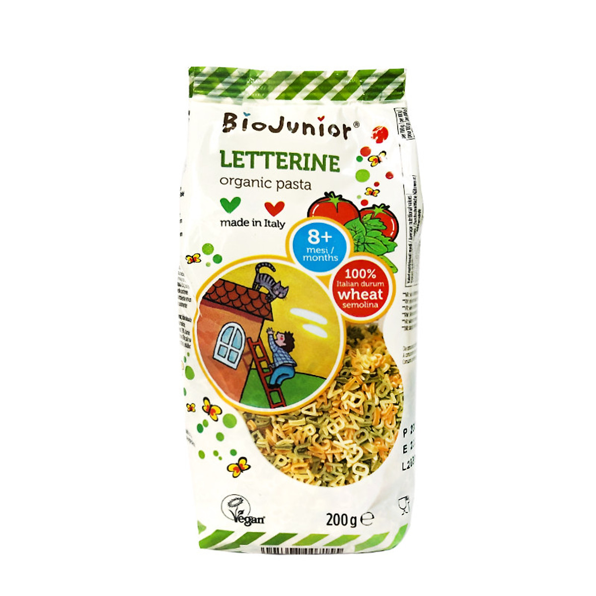 Mì nui ăn dặm hữu cơ cho bé Bio Junior 200g