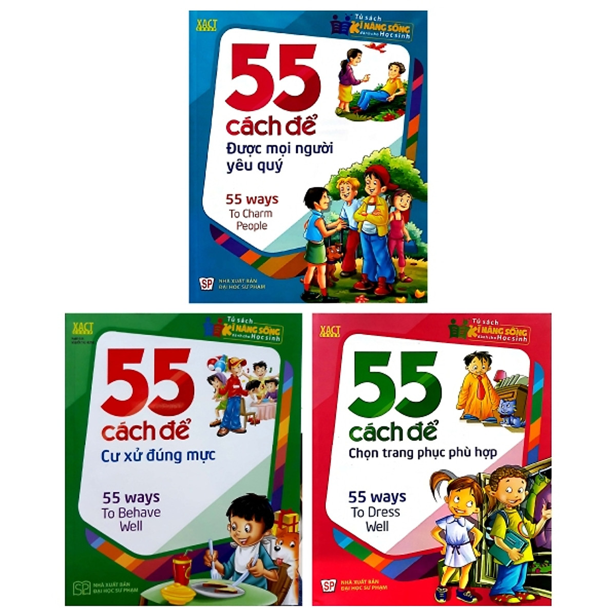 Combo 55 Cách Để Cư Xử Đúng Mực + 55 Cách Để Chọn Trang Phục Phù Hợp + 55 Cách Để Được Mọi Người Yêu Quý (Bộ 3 Cuốn)