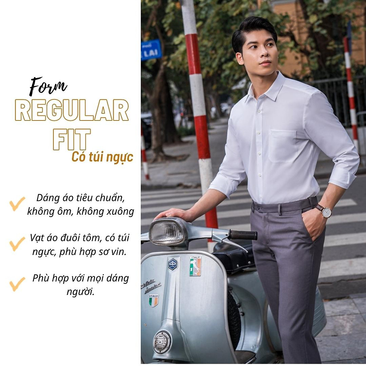 Mua OWEN - Áo sơ mi trắng dài tay Owen chất sồi siêu mềm mịn (Regularfit / Slimfit) - Regular - Có túi - 40 tại Thời trang nam Owen 966 Mua Owen - Áo Sơ Mi Trắng Dài Tay Owen Chất Sồi Siêu Mềm Mịn (Regularfit / Slimfit) - Regular - Có Túi - 40 Tại Thời Trang Nam Owen 966