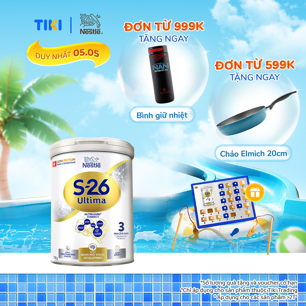 Sữa Bột Nestlé S-26 ULTIMA 3 (S26) 750G tăng tốc độ kết nối não bộ 2,5 lần với NUTRILEARN CONNECT
