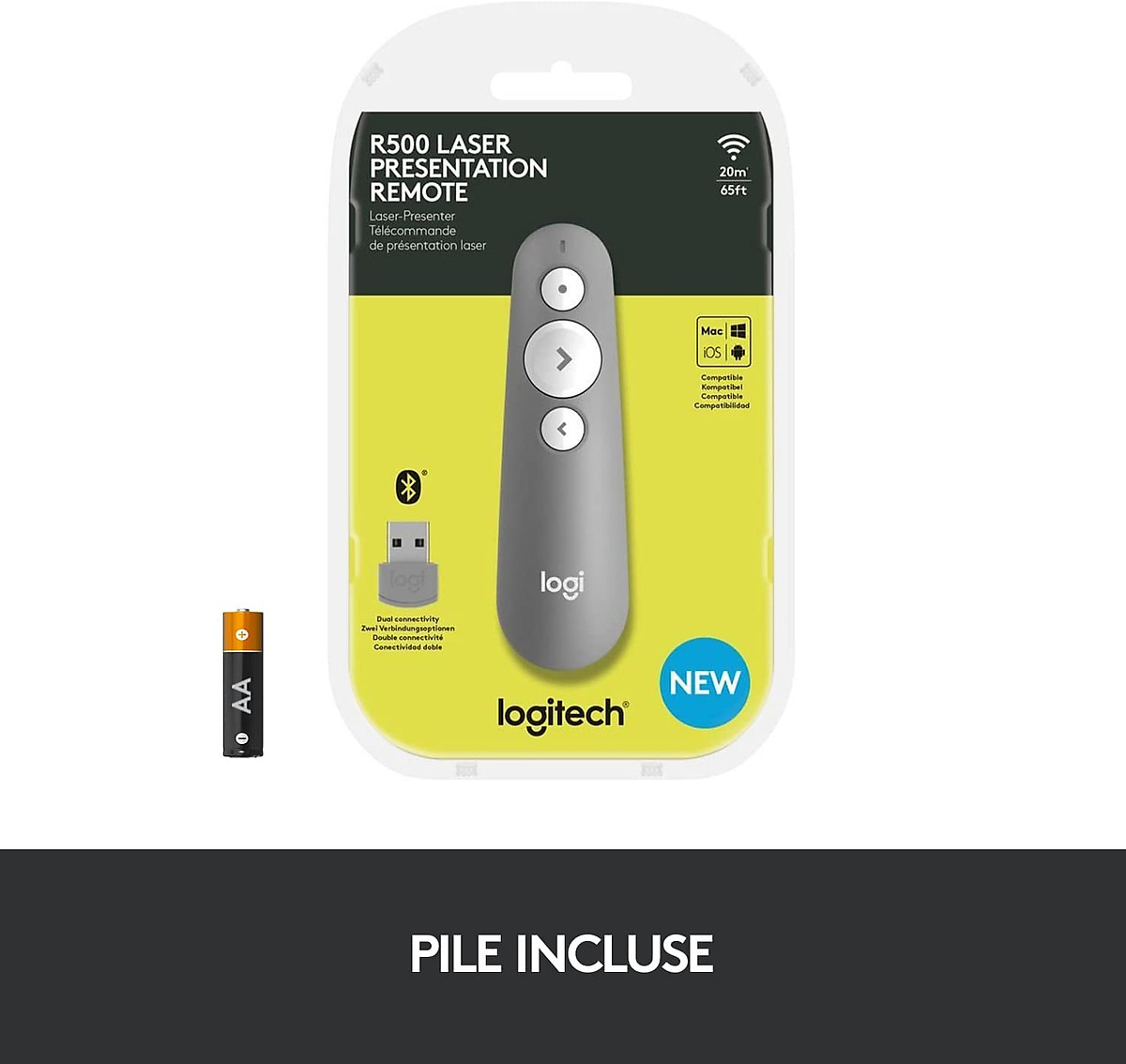 Thiết bị trình chiếu Logitech R500S - Hàng Chính Hãng