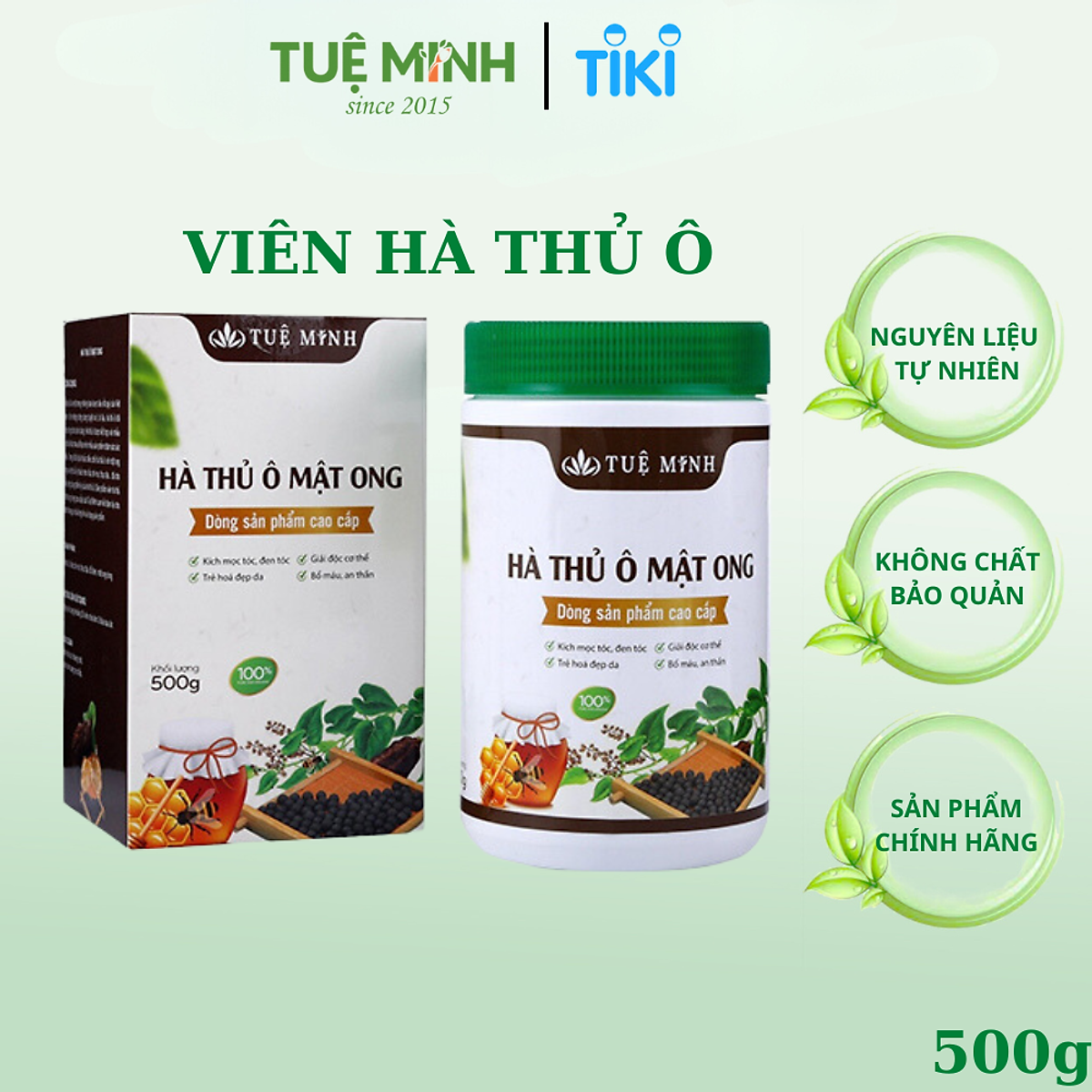 0.5Kg viên hà thủ ô mật ong Tuệ Minh hàng chất lượng tốt giá tốt
