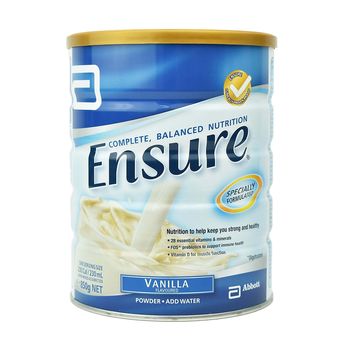 Sữa bột Ensure hương Vanila 850 Grams cho người lớn tuổi - Nhập khẩu Australia