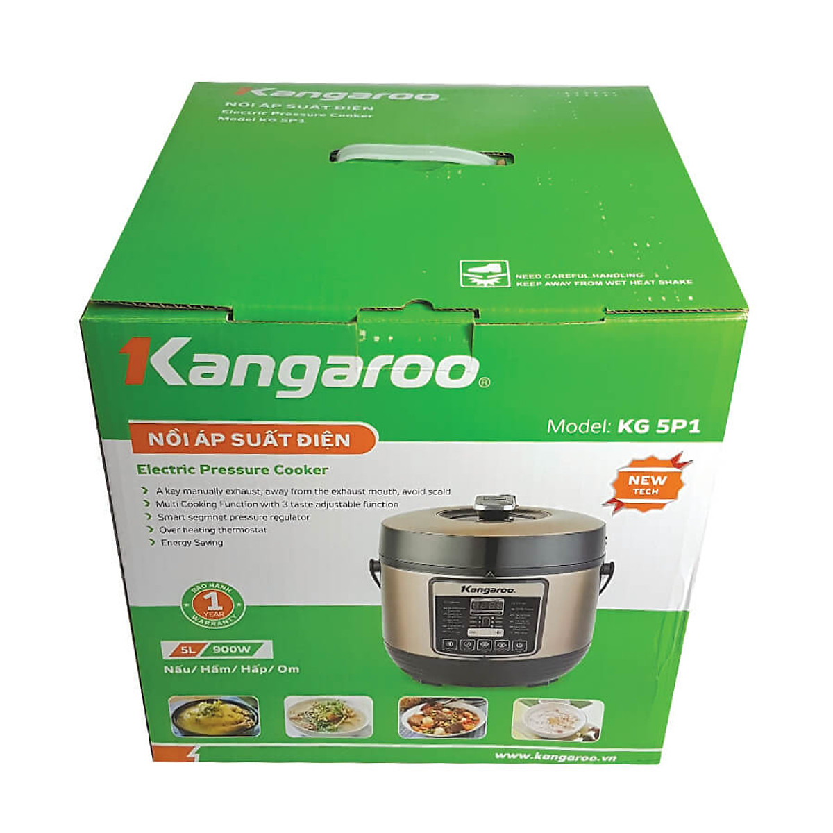 Nồi áp suất điệnTử Đa Năng 5L Kangaroo KG5P1 - Hàng chính hãng