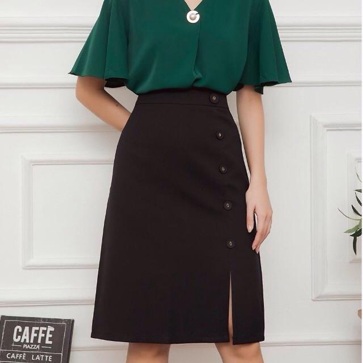 Chân váy công sở xẻ tà Cao Cấp bút chì style Hàn Quốc SK2101 KRfashion  Váy  Cạp cao co dãn tốtcó lớp lót trong
