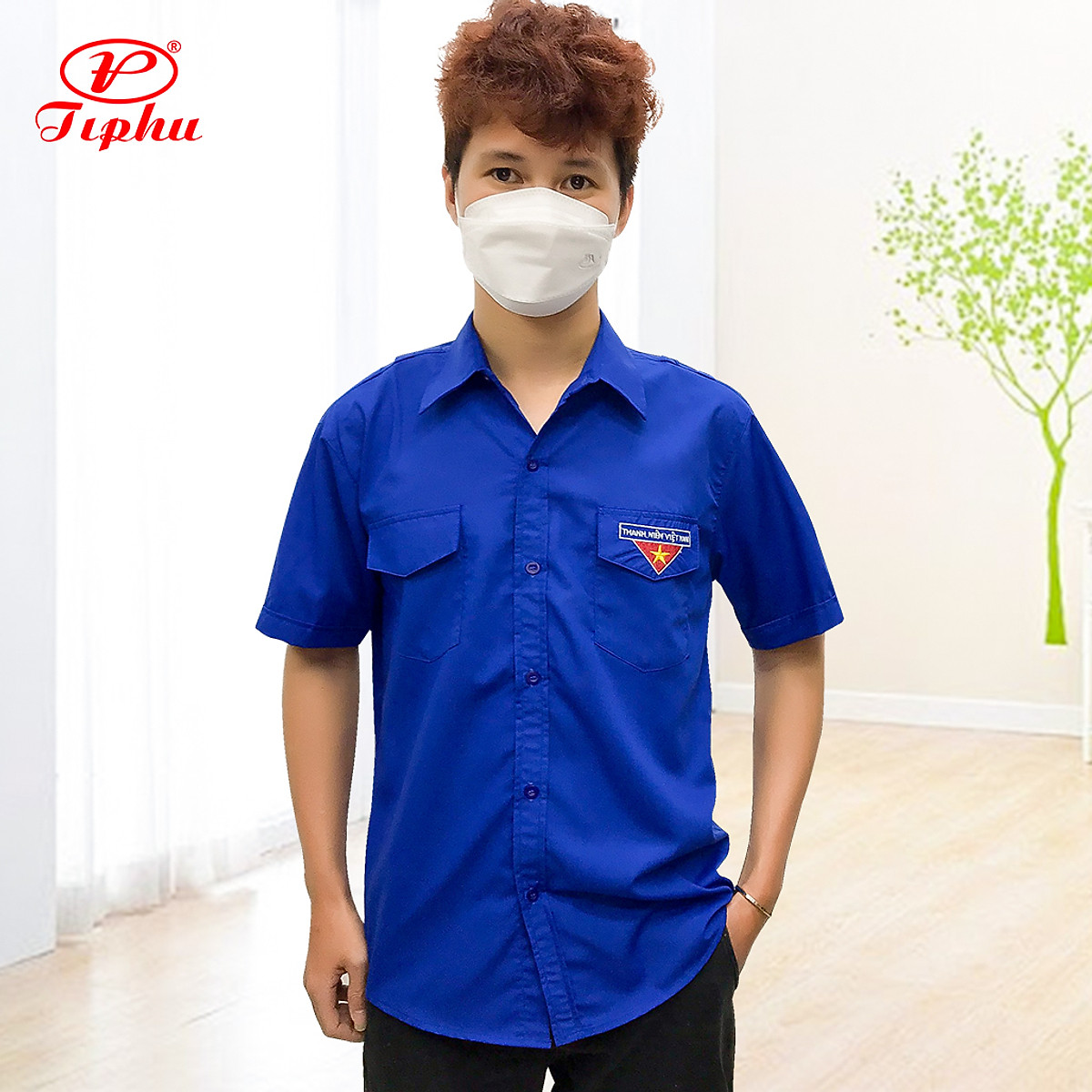 Mua Áo đoàn viên, đồng phục thanh niên Việt Nam, thêu cờ đỏ sao vàng, tay dài và tay ngắn, có 2 túi có nắp và cầu vai - Tay ngắn - Mua Áo Đoàn Viên, Đồng Phục Thanh Niên Việt Nam, Thêu Cờ Đỏ Sao Vàng, Tay Dài Và Tay Ngắn, Có 2 Túi Có Nắp Và Cầu Vai - Tay Ngắn -