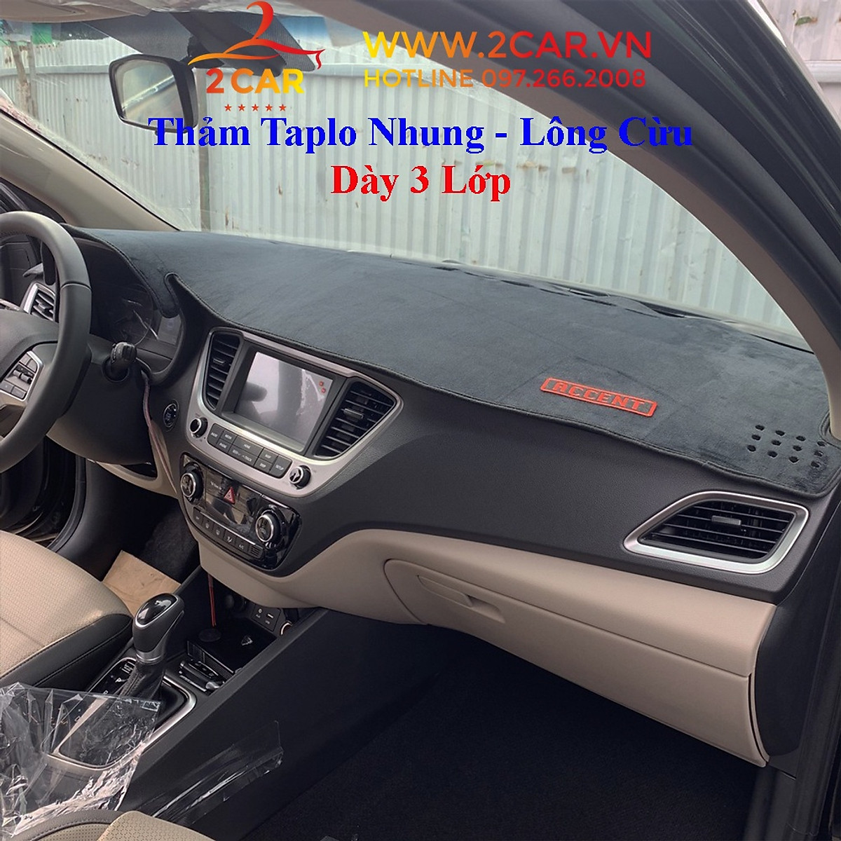 Thảm Taplo Nhung Xe Toyota Raize 2022, chống nóng tốt, chống trơn trượt, vừa khít theo xe