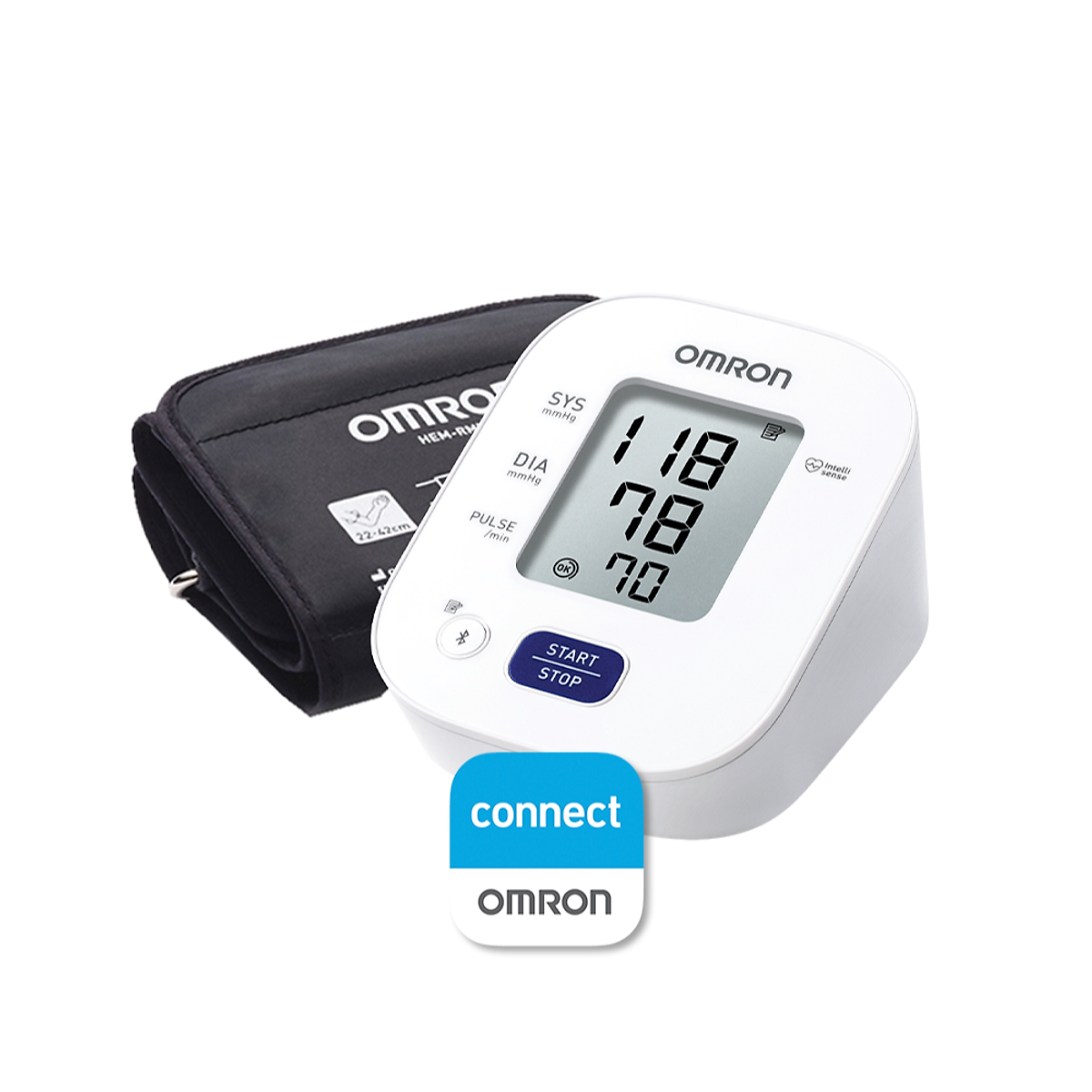 Máy Đo Huyết Áp Điện Tử Omron HEM-7142T2 (Mẫu Cũ 7142T1) Tự Động Phát Hiện Nhịp Tim Không Đều, Bộ Nhớ Lưu Trữ 14 Kết Quả Đo, Có Kết Nối Bluetooth