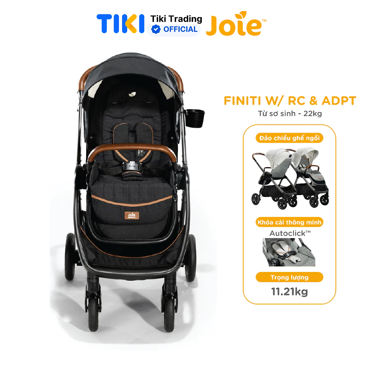 Xe đẩy trẻ em Joie Finiti W/ RC & ADPT Eclipse
