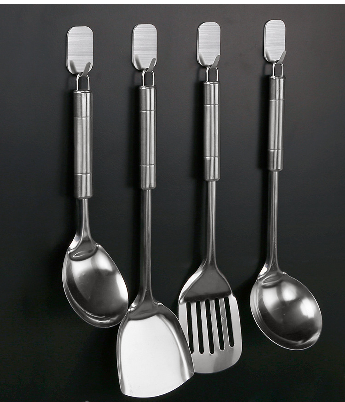 Combo 8 móc treo đồ inox 304 dán tường tiện dụng Hobby home decor 3055