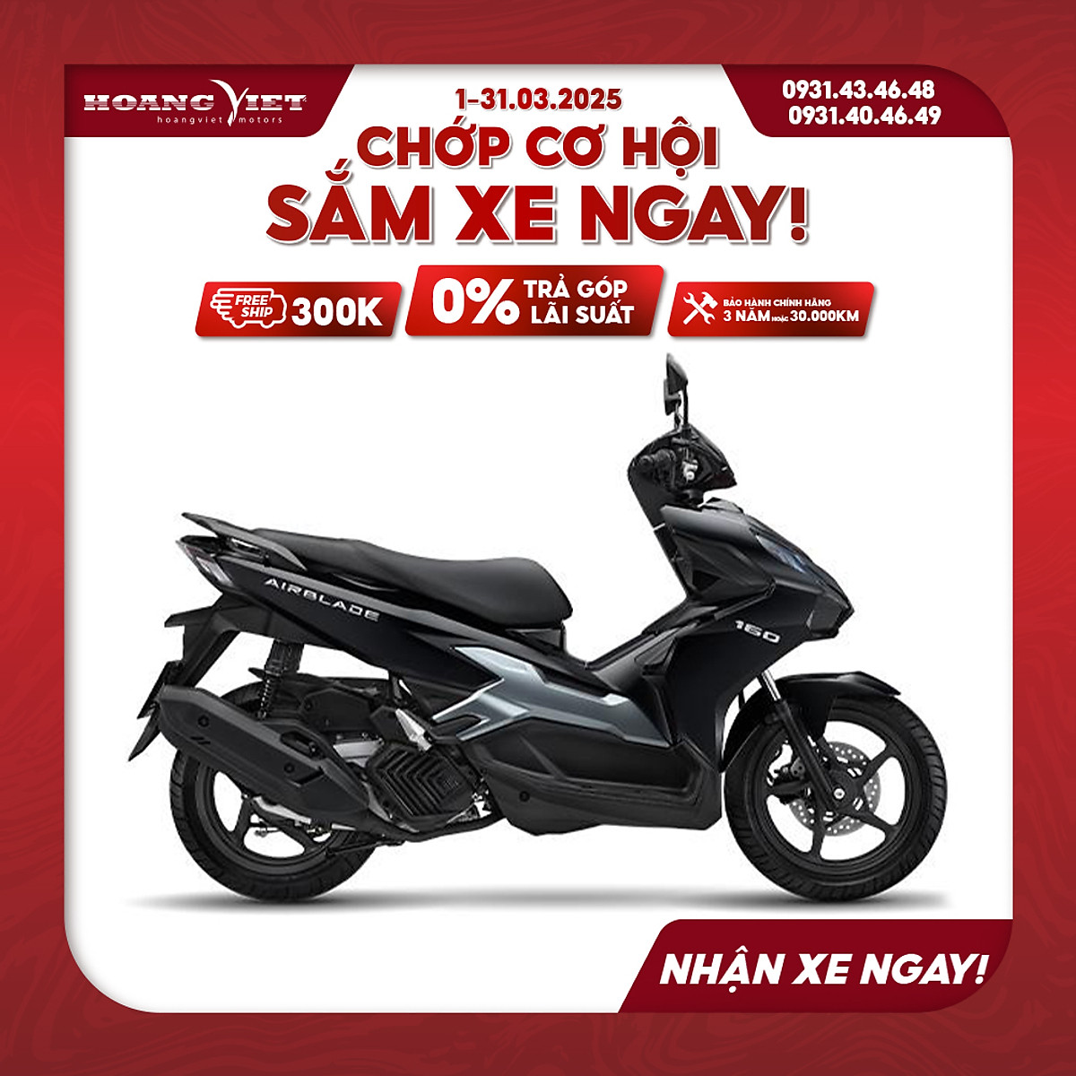 Xe máy Honda Air Blade 160cc 2025 - Phiên Bản Tiêu Chuẩn