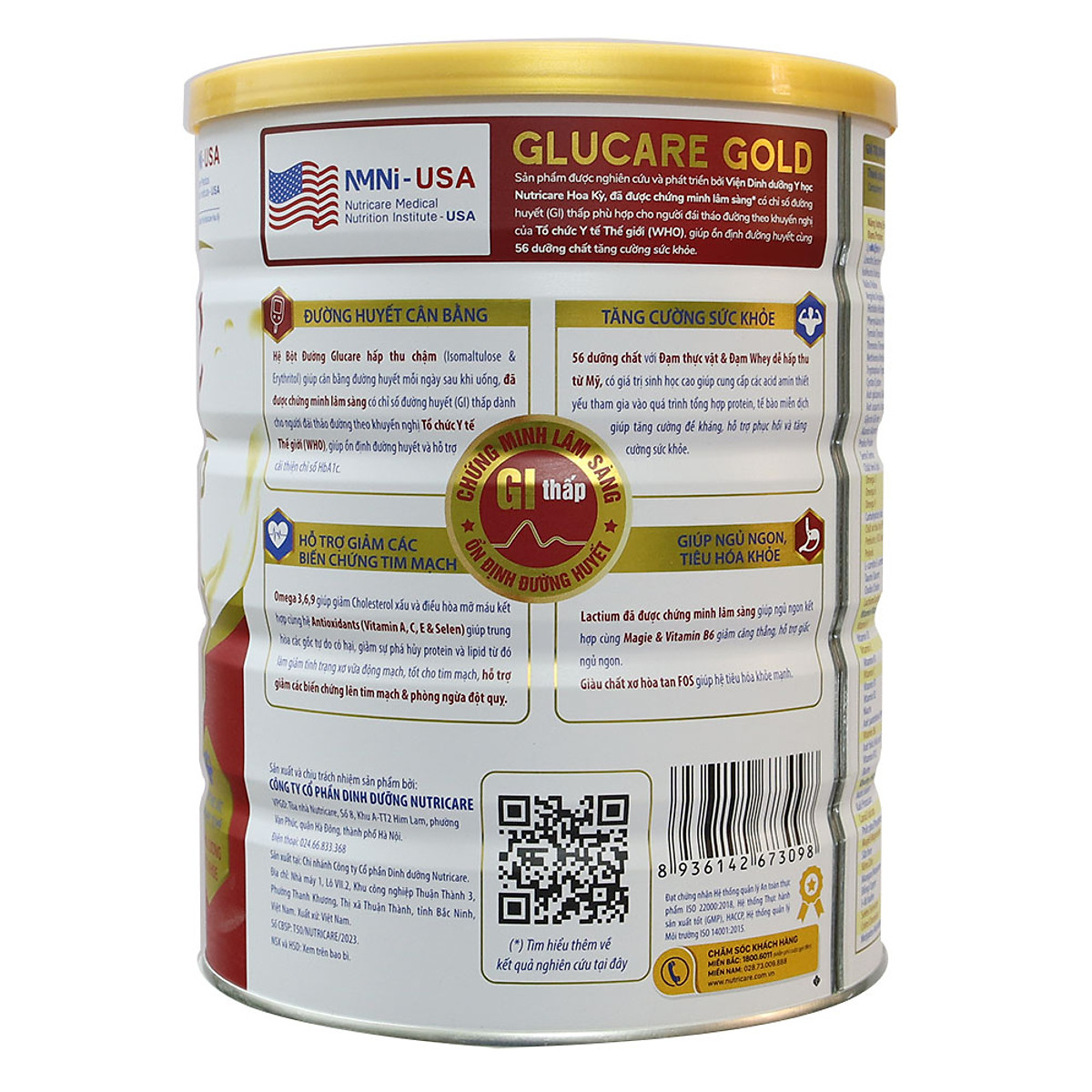 Sữa bột Nutricare Glucare Gold dinh dưỡng cho người tiểu đường (900g)
