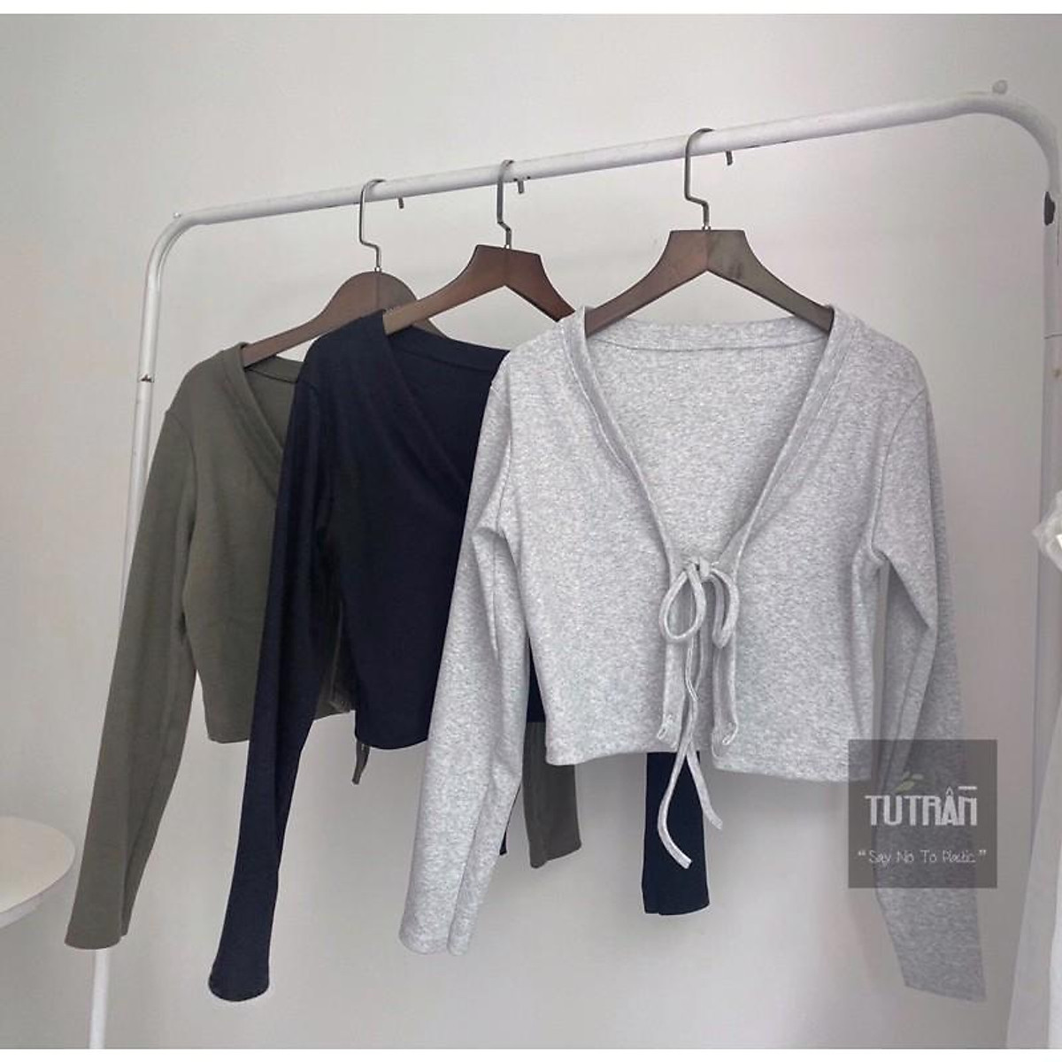 Áo Cardigan croptop thun tăm - Áo cardigan nữ Áo Cardigan Croptop Thun Tăm - Áo Cardigan Nữ