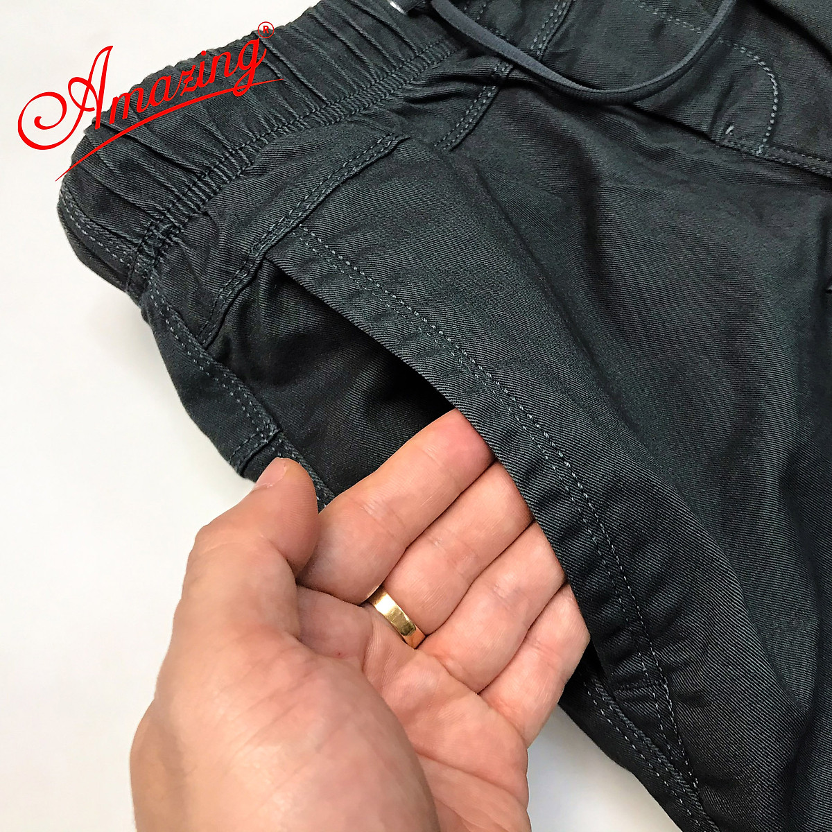 Quần jogger kaki nam cao cấp Amazing, sắc màu trẻ trung, phong cách thể thao cá tính, gấu quần bo chun, có big size