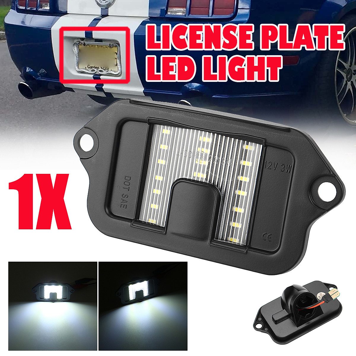 4PCS For 1990-2014 Ford F-150 LED License Plate Light F150 Tag Lamps  Replacement
