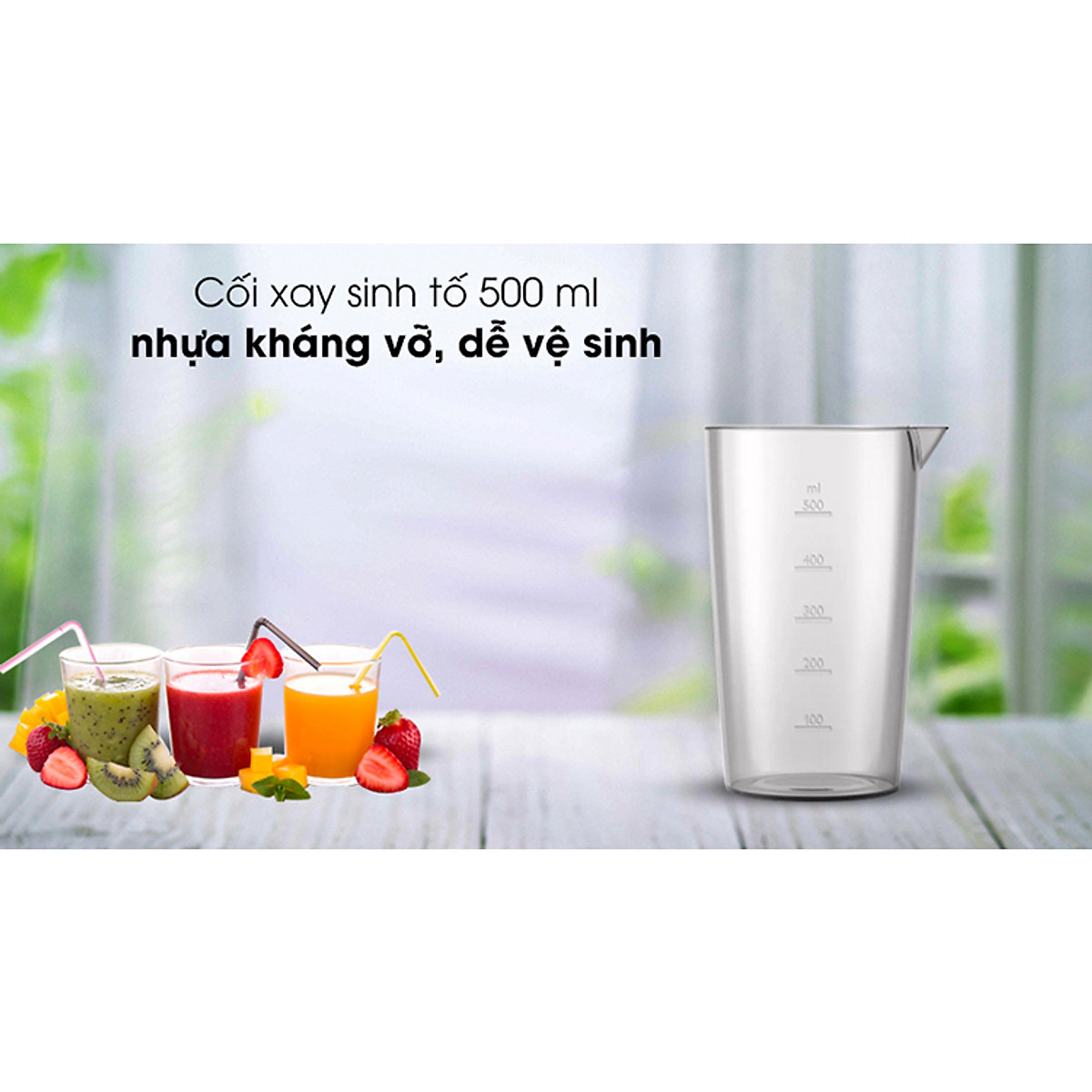 Máy xay sinh tố cầm tay Philips HR2537 (650W) - Hàng chính hãng