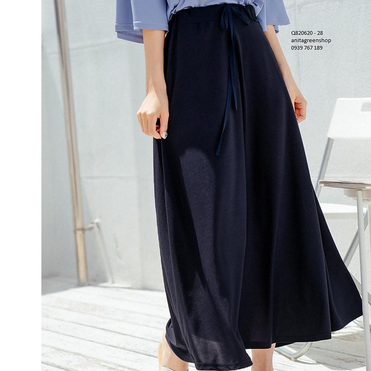 GIGI  Chân váy maxi lưng thun thời trang
